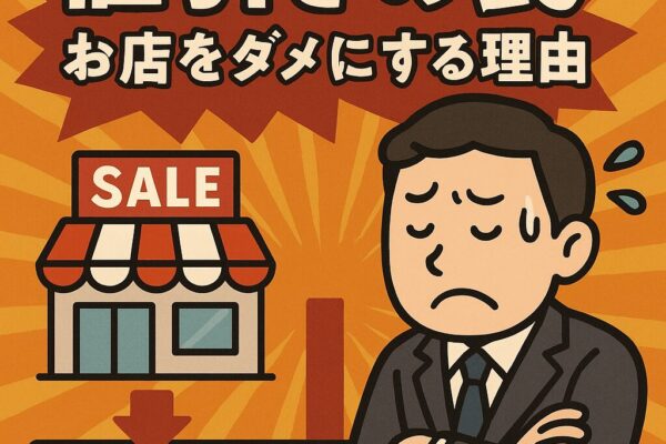【ご注意】「とりあえず値引き」が、あなたのお店をダメにする理由