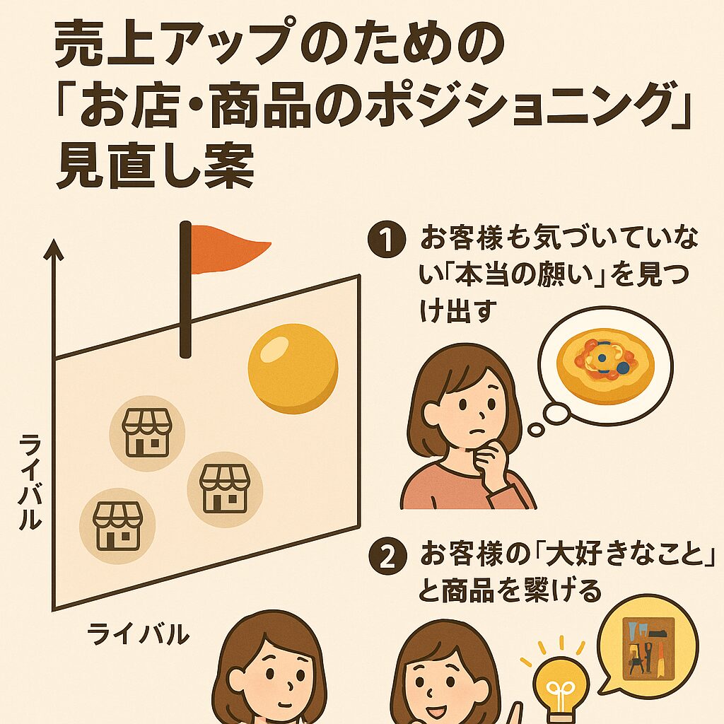 売上アップのための「お店・商品のポジショニング」見直し案