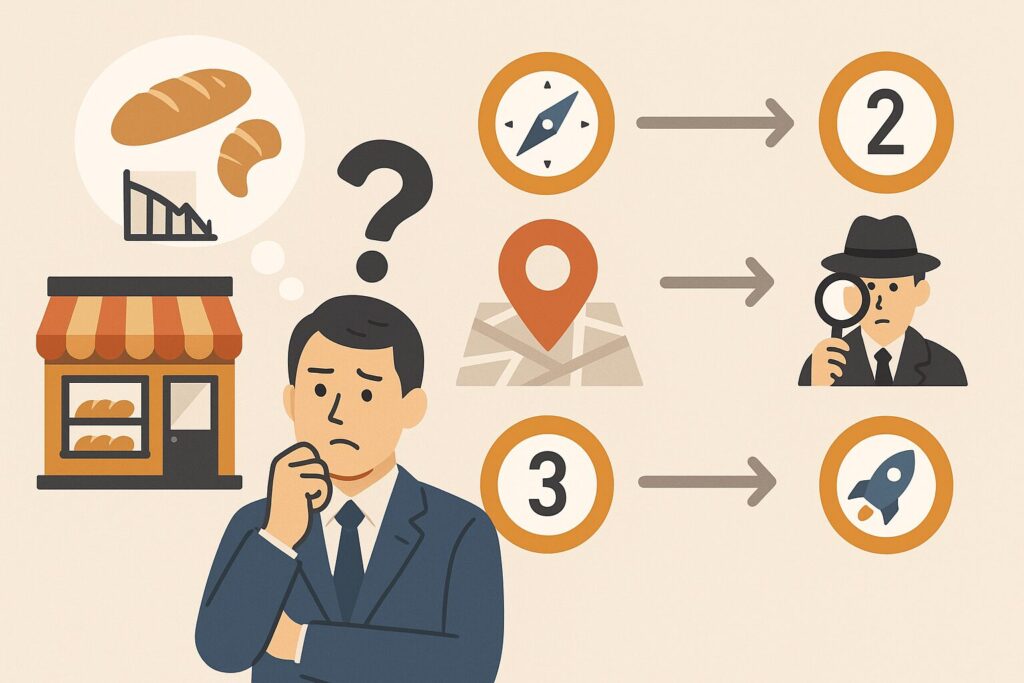 中小企業のための問題解決の進め方：やみくもな行動を避ける「4つのステップ」